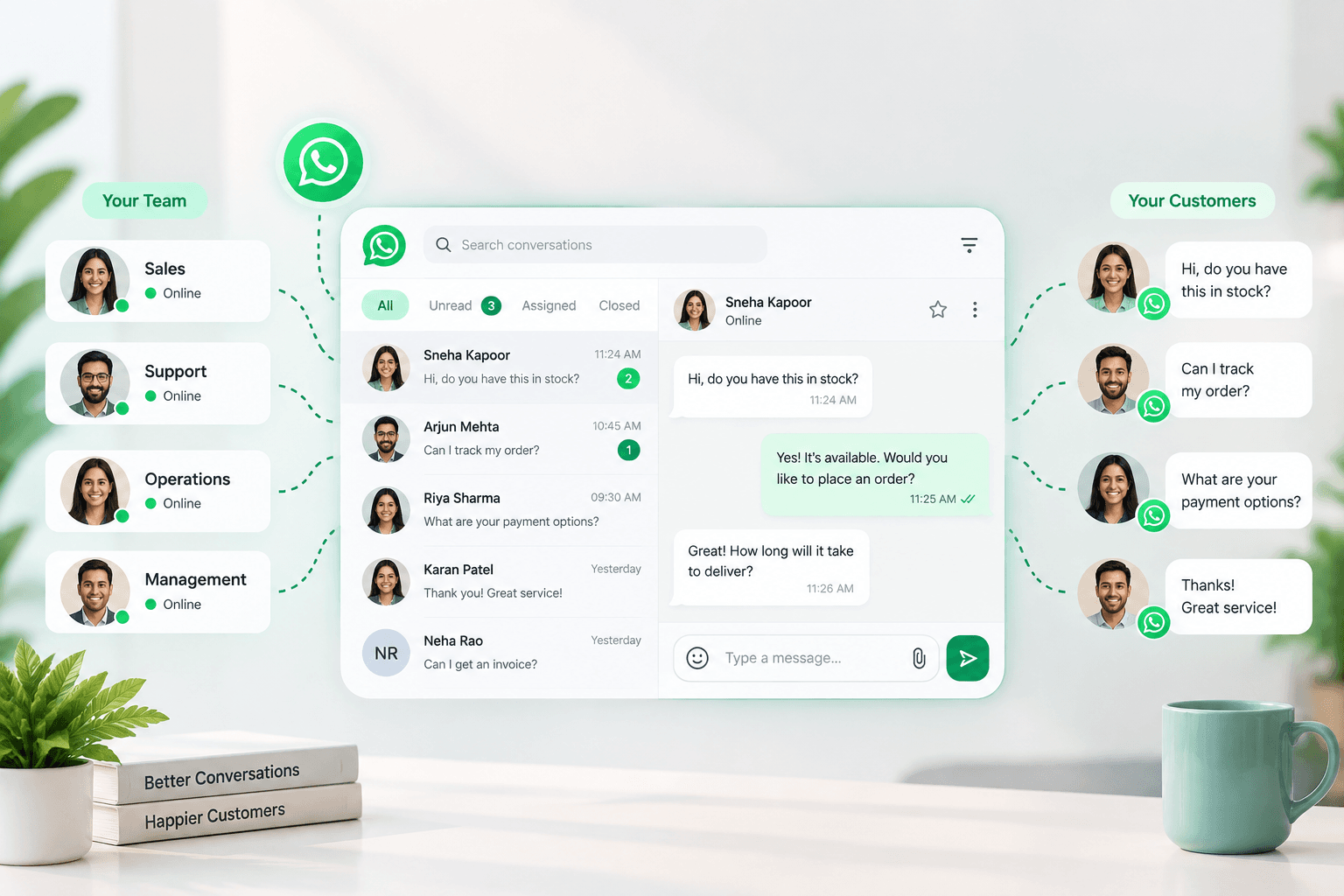 WhatsApp Shared Team Inbox